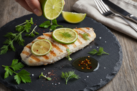 Gegrilde witte vis met limoen