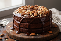 Pure chocoladetaart met amandel