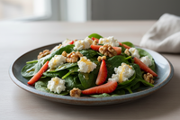 Salade met spinazie en geitenkaas